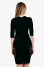 Moschino Black Cotton Embroidered Midi Dress Size 6