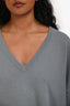 Extreme Cashmere Blue Cashmere Boxy V-Neck Sweater One Size