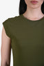 Frame Green Cotton Sleeveless Midi Dress Size XS