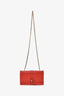 Chloe Red Leather 'Aby' Wallet on Chain