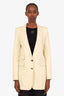 Max Mara Yellow Denim Single Breasted Blazer Size US 4
