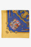 Hermès Blue/Yellow Silk Les Tambours Scarf Size 90cm