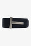 Tom Ford Black Grained Leather Belt Size 95