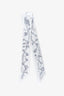 Hermès White Multicolour 'Les Cles A Pois' Twilly Scarf