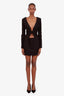 Saint Laurent Black Open Back Mini Dress Size 38