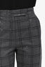 Brunello Cucinelli Grey Wool Beaded Check Trousers Size 6