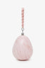Simone Rocha Pink Marbled Acrylic Egg Evening Clutch