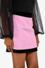 Jacqueline Nana Pink Tweed and Velvet Emma Skirt Size M