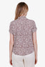 Samsoe Samsoe Brown/Pink Floral Button Down Top Size S