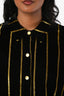 L'agence Black/Gold Striped Button Down Shirt Size S
