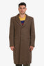 Giorgio Armani Brown Cashmere Trench Coat Estimated Size Large Mens