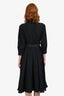 Max Mara Studio Navy Button Down Belted Shirt Dress Size 36