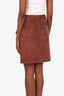 Weekend Max Mara Burgundy Suede Mini Skirt Size US 4