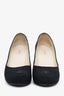 Pre-loved Chanel™ Black Beaded CC Cap Toe Heels Size 40