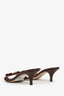 Salvatore Ferragamo Burgundy Patent Leather Vara Bow Slide Sandals Size 6.5