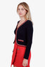 Moschino Black Trim Detail Cardigan Size 4