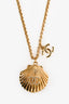 Pre-loved Chanel™ 2025 Cruise Gold Tone Seashell Faux Pearl Necklace