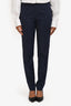 Akris Punto Navy Blue Cotton Blend Tapered Trousers Size 4