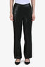 Akris Punto Black Silk Sequin Straight Leg Pants Size 8