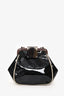 Marni Black Patent Leather Clutch with Acrylic Chain Handle