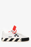 Off-White White/Black Canvas Low Top 'Vulcanized' Sneaker Size 41 Mens