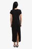 ATM Black Cotton Short Sleeve Maxi Dress Size XS