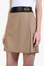 Gucci Beige/Brown Camel Hair Mini Skirt Size 44