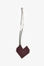 Hermès Grey/Brown Leather Heart Charm
