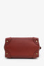 Celine Red Leather Mini Luggage Tote