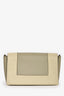 Celine 2018 Cream/Green Leather Frame Shoulder Bag