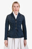 Christian Dior Dark Blue Denim Single Breasted Blazer Size 8