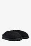 Prada Black Re-Nylon Quilted Puffer Fur Lined Mules Size 9 Men's