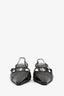 Pre-loved Chanel™ Black Patent Leather Camellia Detail Slingback Heels Size 39