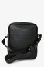 Gucci Black Leather Web Logo Print Messenger Bag