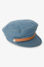 JW Anderson Blue/Brown Denim Leather Newsboy Cap Size M