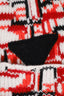 Prada Red/White Patterned Wool Cashmere Triangle Beanie Size L