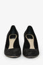 Escarpins Christian Dior noirs en daim matelassé cannage, pointure 40,5