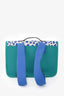 Hermès Blue Canvas and Leather Toile Printed 'Jeux Dans La Jungle' Backpack
