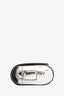 Gucci Silver Metallic Patent Leather GG Embossed Crossbody Bag