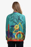 Versace Collection Turquoise Printed Silk Shirt Size 44