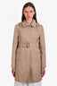 Burberry London Beige 'Natasha' Hooded Trench Coat Size 2