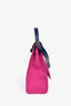Hermès 2020 Magenta Canvas/Navy Leather Herbag 31