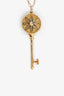 Tiffany & Co. 18K Yellow Gold and Diamond Daisy 2.5" Key Pendant Necklace