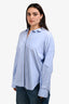 Brunello Cucinelli Blue Cotton Monili Detail Long Sleeve Button Down Shirt Size 3XL