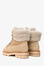 Jimmy Choo Brown Suede Shearling Hiking Boots Size 36.5