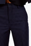Gucci Navy Wool GG Logo Straight Leg Pants Size 38
