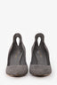 Sergio Rossi Grey Suede With Cutout High-Heel Pumps Size 37