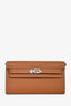 Hermès 2025 Gold Evercolor Leather Kelly To Go Wallet