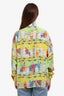 Versace Jean Couture Green/Multicolour Silk Button Down Collared Top Size XS