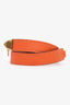 Hermès Orange Leather Rivale Double Tour Bracelet